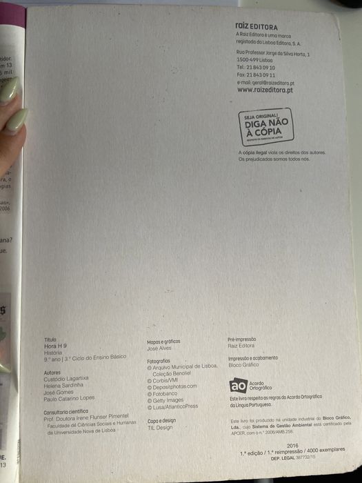 Hora H 9 - História - 9.º Ano