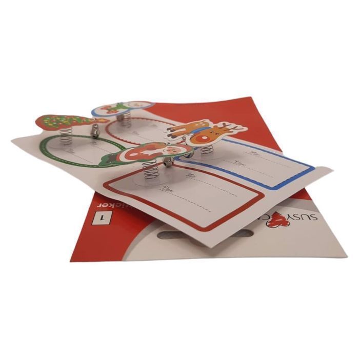 Naklejki Etykiety na Prezenty Świąteczne 3D 4szt