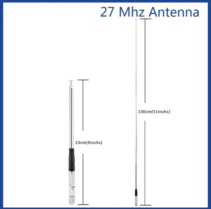Antena teleskopowa CB 27 MHz 130cm  złącze  SMA - Male