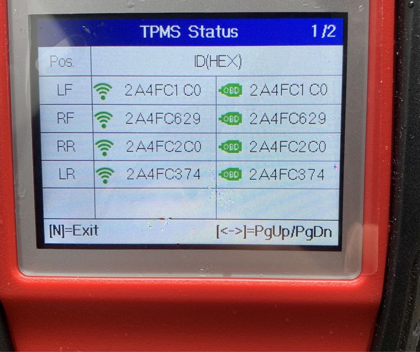 Діагностика та обслуговування датчиків тиску  колес авто TPMS