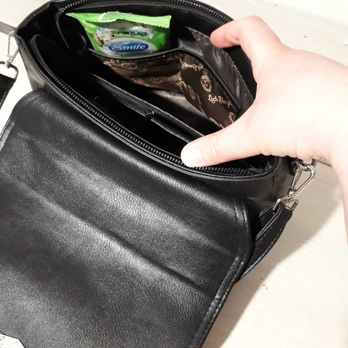 Чорна сумка, Сумка портфель жіноча, Сумка на підкладці