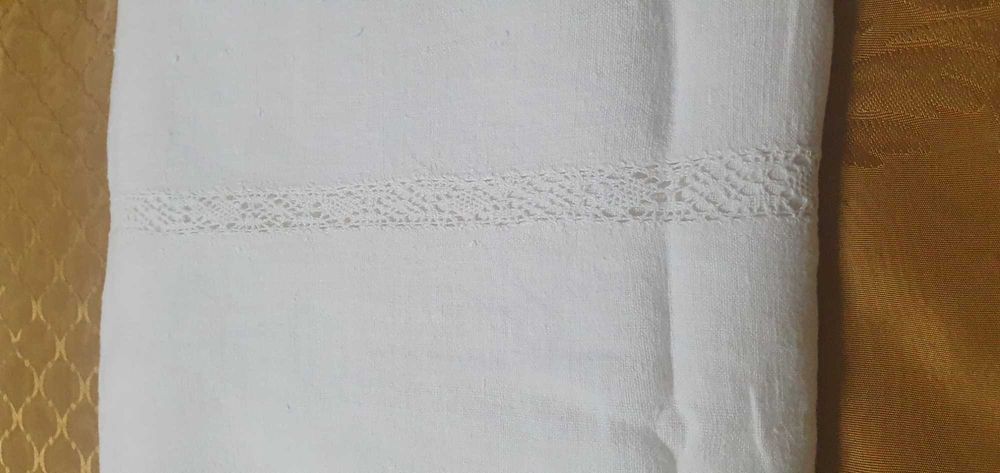 Lote 3 toalhas mesa linho antigo tear VINTAGE