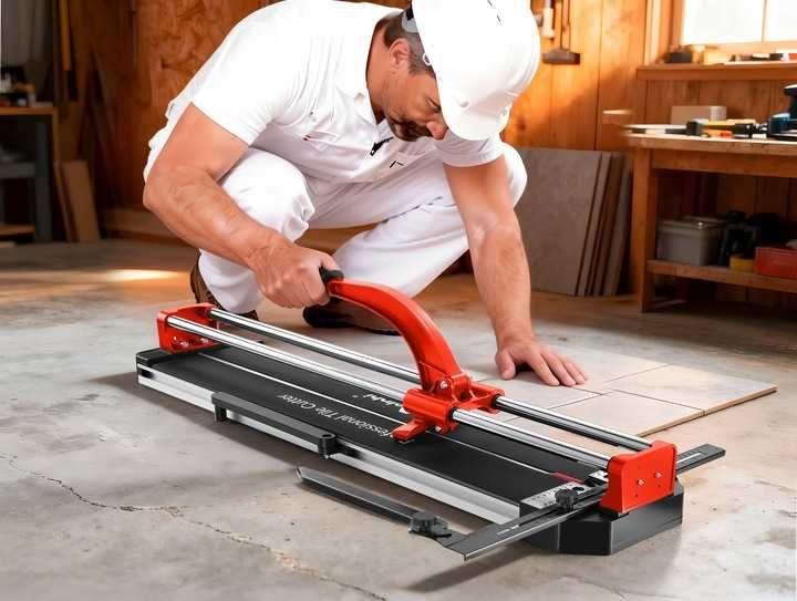 Przecinarka do płytek ręczna 80 cm z laserem do gresu i glazury