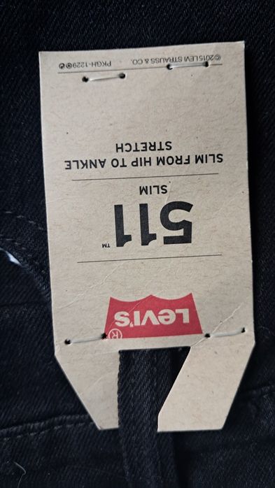 Spodnie męskie Levi's 511 slim 18husky 36×29, nowe z metką