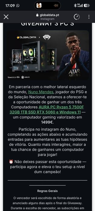 PC GIVEAWAY Global Data X Nuno Mendes