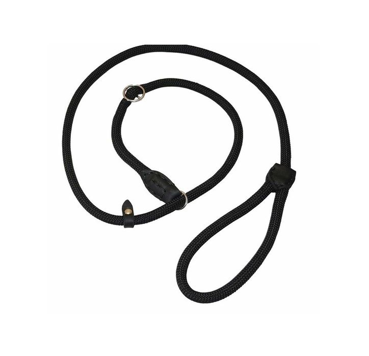 Trela + Coleira Estranguladora redonda 120cm em nylon - NOVA