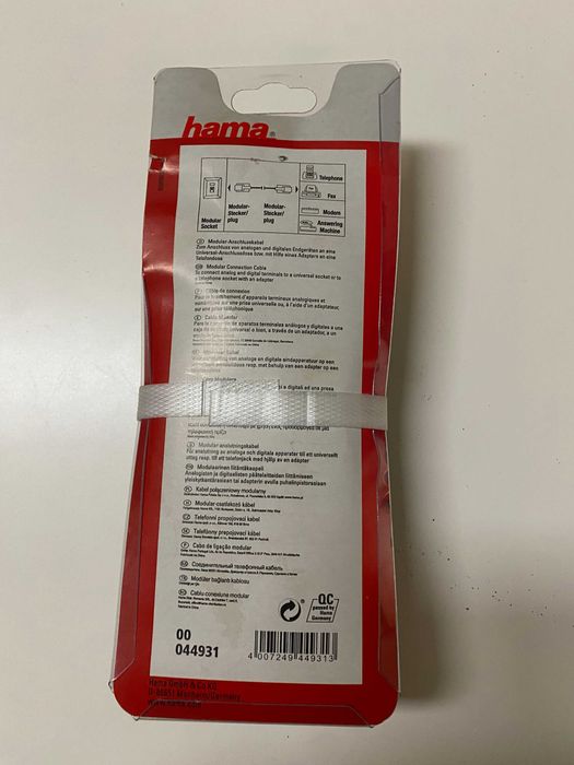 Hama kabel połączeniowy modularny 6p4c 10m