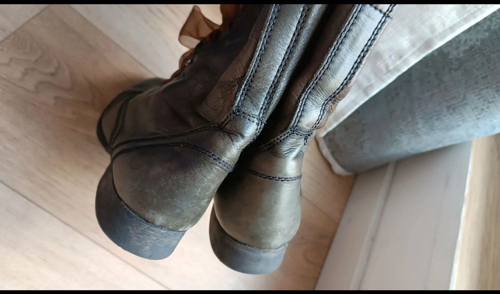 Buty w stylu boho ze skóry naturalnej y2k avant garde