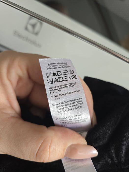 Spodnie letnie lniane przewiewne wiskoza r.42 luźne na gumce