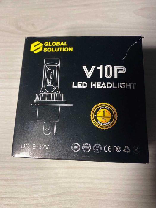 Лампа LED  GS V10 H4 4000 LUM, белый цвет