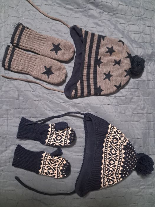 Komplet czapka, rękawiczki 86/92 h&m