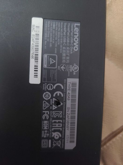 Док станції HP USB-C Dock G4, Lenovo USB-C Dock gen2