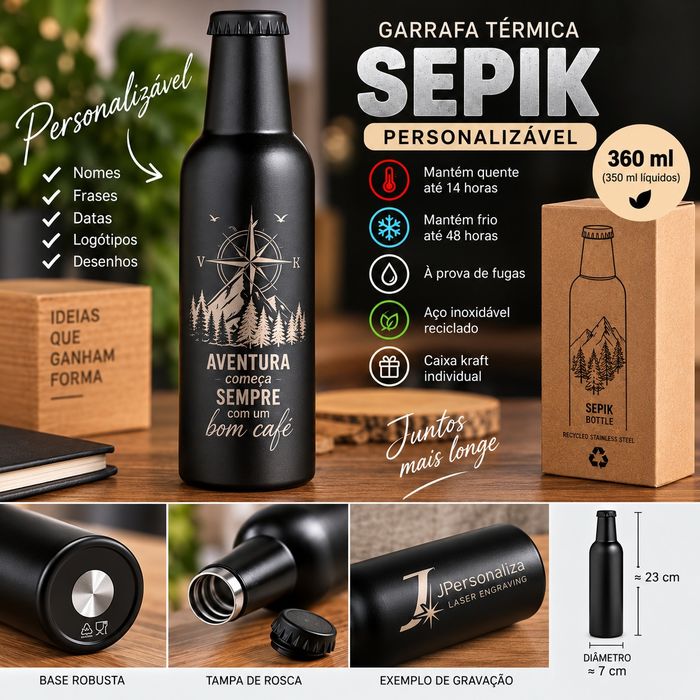 Garrafa Térmica SEPIK Personalizável – 360 ml