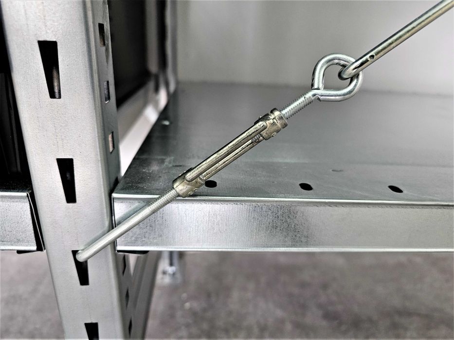 Regał Magazynowy 50x200x400cm/15p Metalowy Ocynk Półka Garaż Piwnica