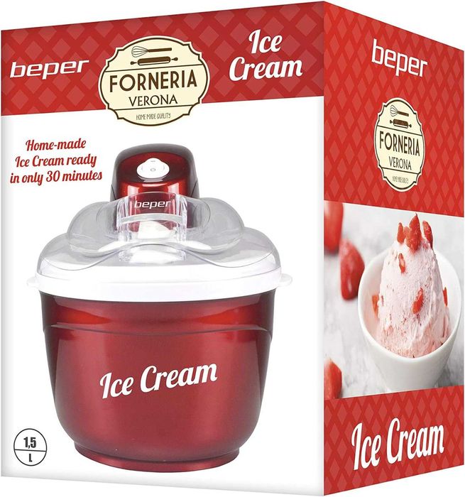BEPER P102GEL001 automatyczna maszyna do lodów, aluminium/ABS, 1,5 lit