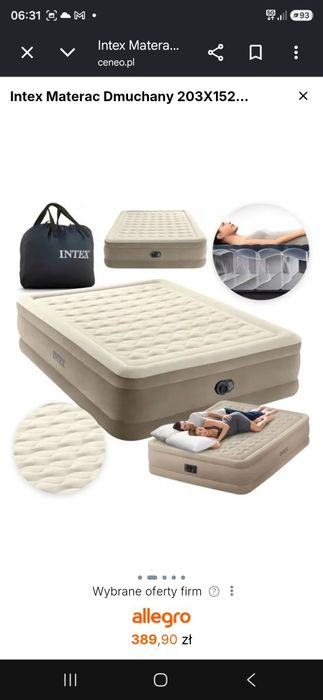 Materac dmuchany intex