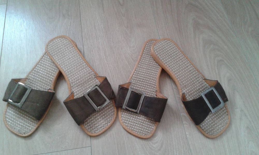 Nowe Papcie 39 klapki papucie laczki skóra damskie prezent