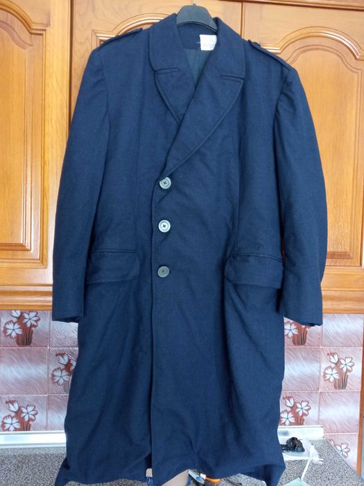 Sobretudo militar francês vintage 1973 gabardina Força Aérea