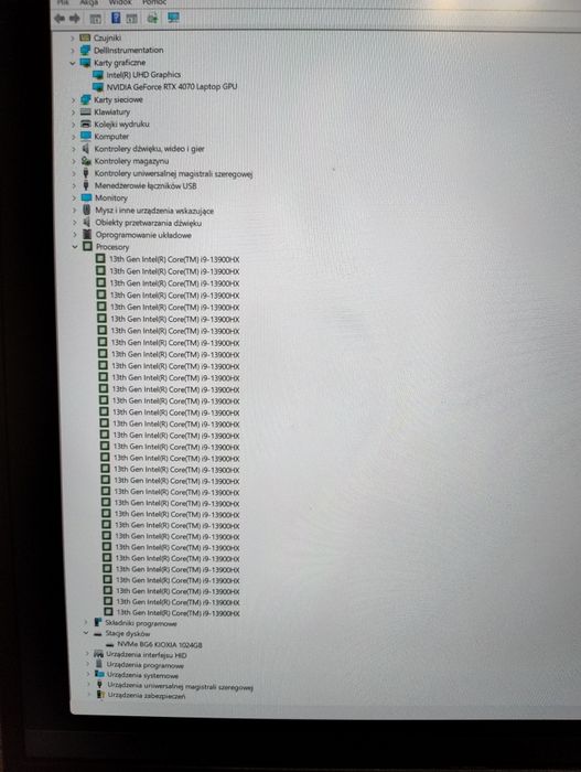 Dell i9-13900HX | RTX 4070 | 32GB RAM | 1TB SSD | Stan Idealny