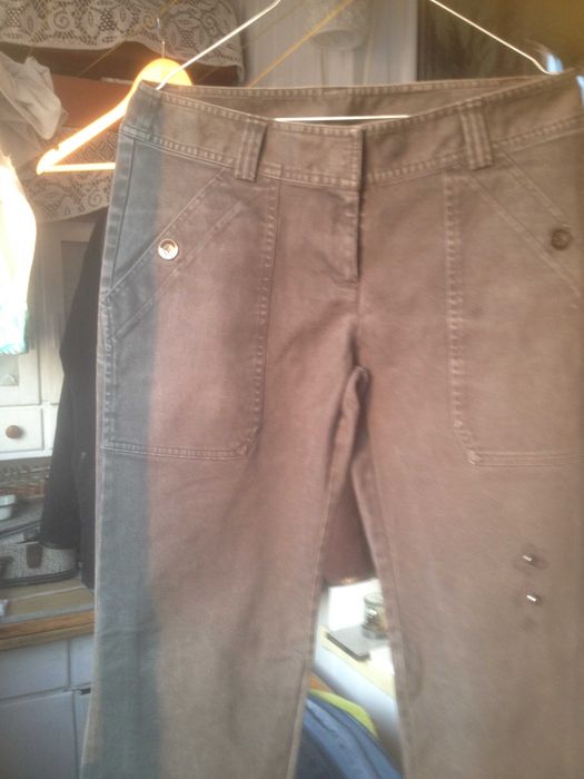 Брюки женские, чёрные, накладные карманы