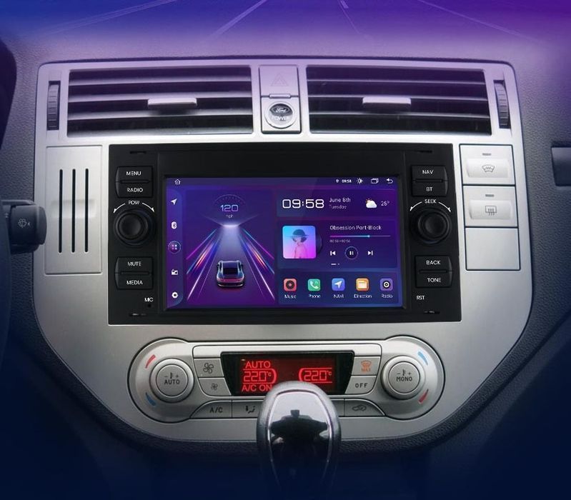 Ford Focus / C-Max / Mondeo – Radio Android 15 7” CarPlay Android Auto 1GB/16GB GPS Nawigacja Stacja Multimedialna WiFi Bluetooth PL