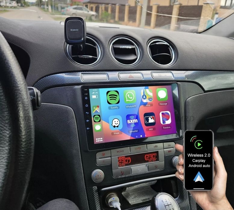 Rádio Ford S-max/Galaxy/Mondeo Android 14 com GPS (Novo)