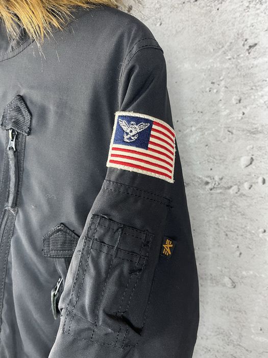 Alpha Industries - kurtka bomberka flyers fur jacket M