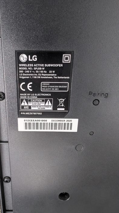 LG Subwoofer Wireless