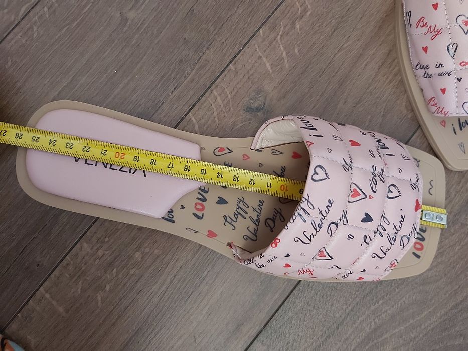 Klapki letnie walentynki venezia skóra