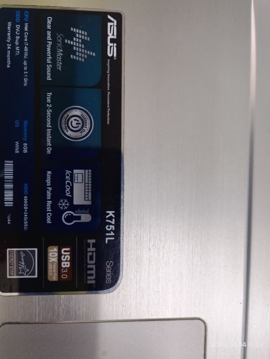 Pc portátil ASUS K751L 17" i7 usado bom estado