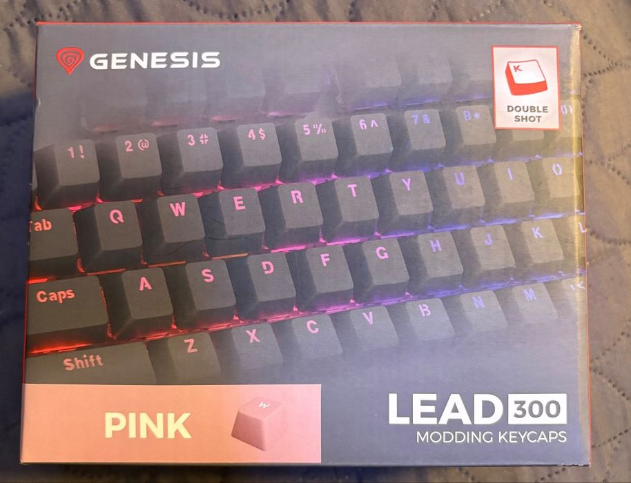 Nowe Keycapsy Genesis Lead 300 | Double-Shot 112 szt. (Pink / Mint)