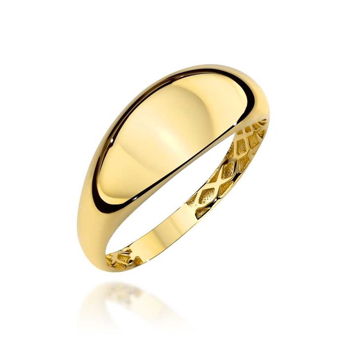 Złoty pierścionek, gładki pr.585