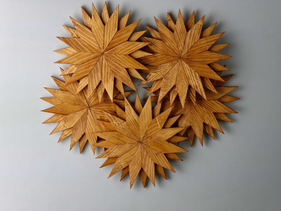 Комплект подставок под горячее. Дерево. 4 шт. Ручная работа.