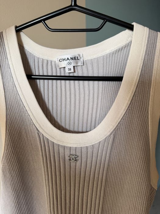 Майка chanel шанель серая