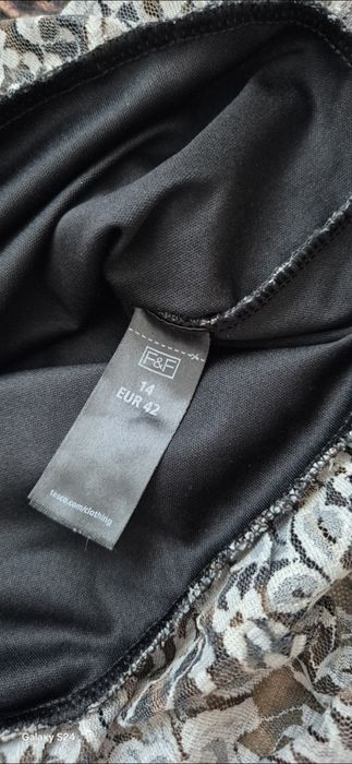 Bluzka w panterkę z baskinką F&F XL