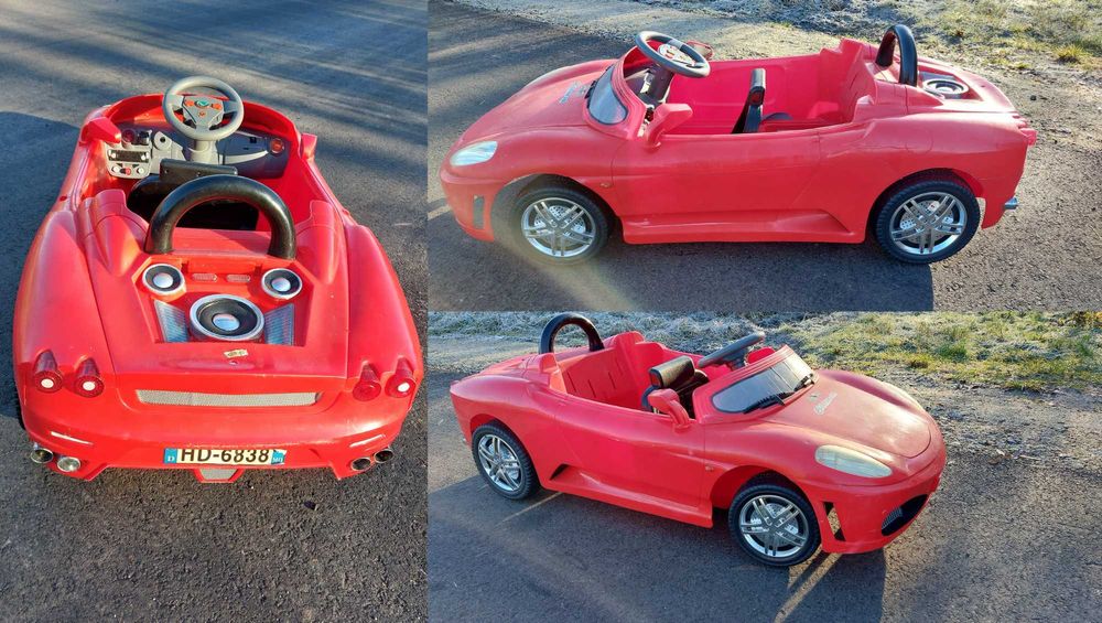 Duże auto Ferrari kabriolet dla dziecka
