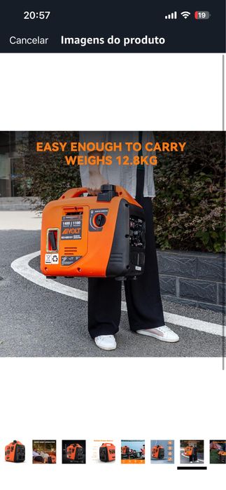 Gerador 1400W gasolina