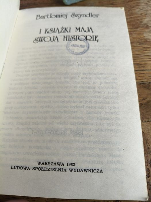 Książka I książki mają swoją historię ⁵⁹