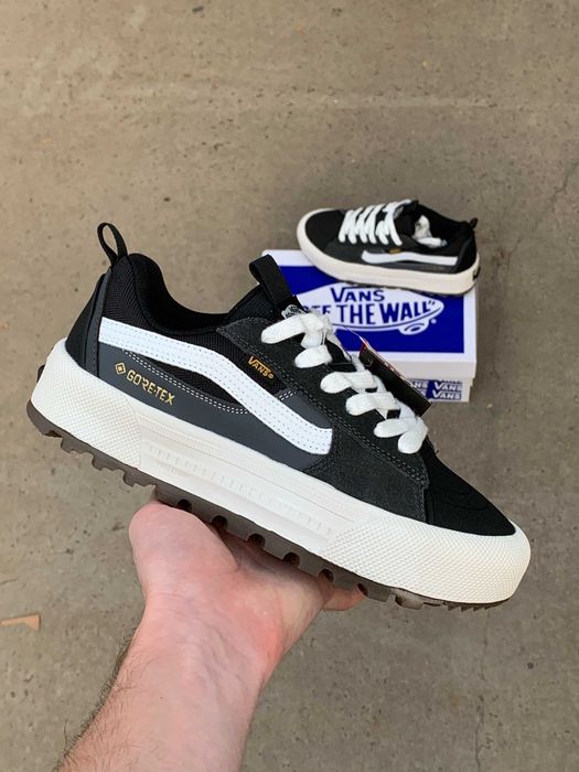 Кеди Vans Old Skool MTE-1 Grey White Black (41-46) — чоловічі Ванс, шкіряні, на осінь