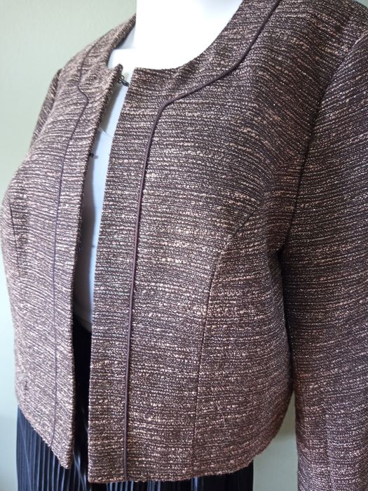 Zakiet brąz ze złotą nitką