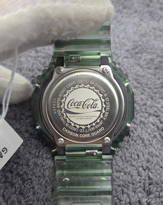 G-Shock GA-2100CC-3AER CasiOak x Coca-Cola – Nowy, Gwarancja, Komplet