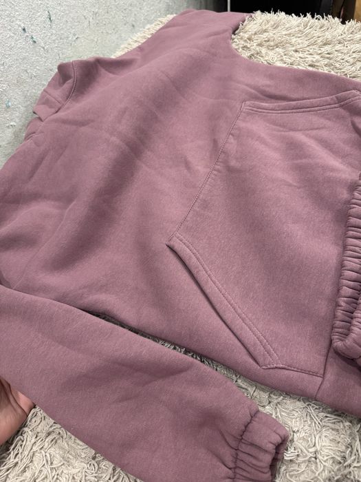 Бордовий теплий флісовий спортивний костюм