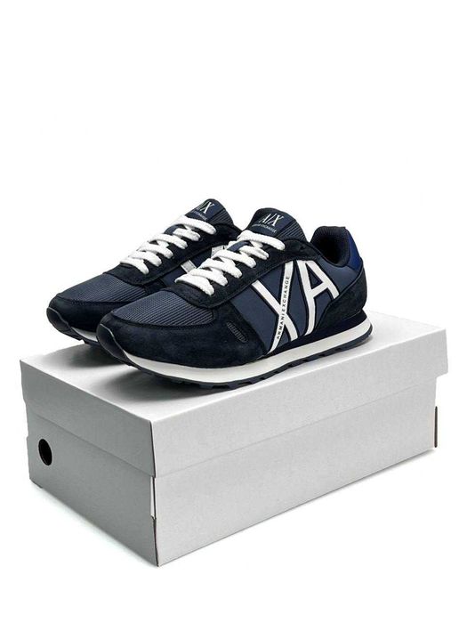 Кросівки Armani Exchange AX Navy Blue premium замшеві i89
