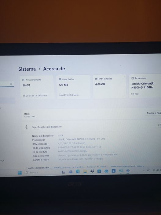 Tablet/Portátil Acer