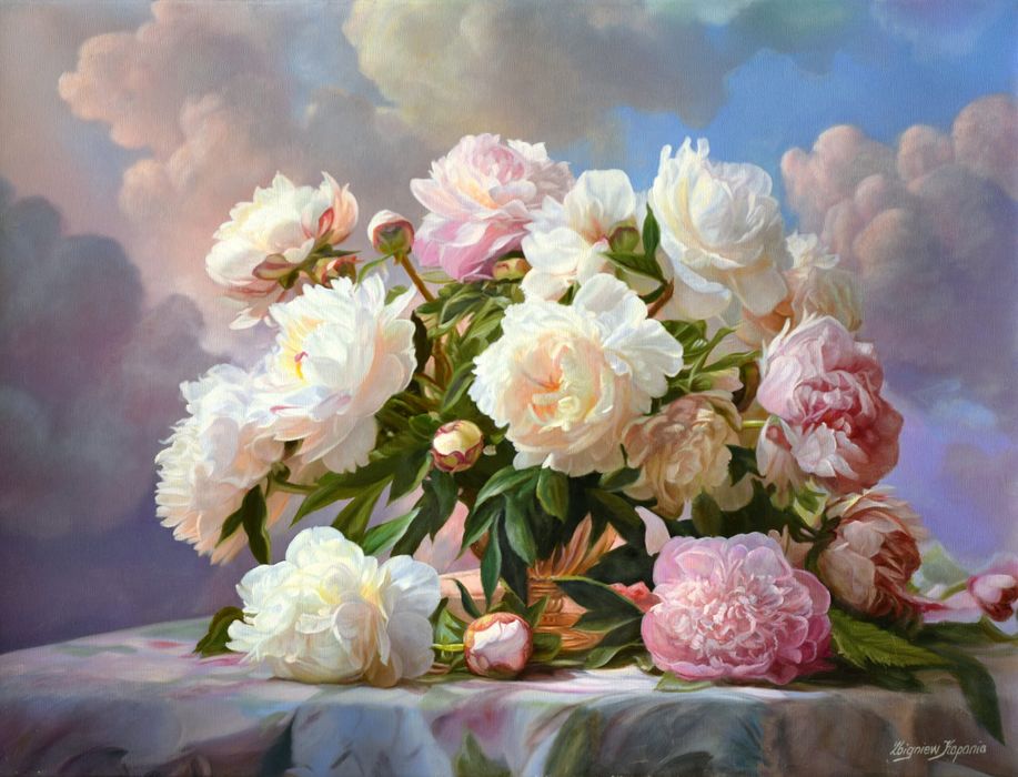 Obraz Olejny Flirt z chmurami - Zbigniew Kopania