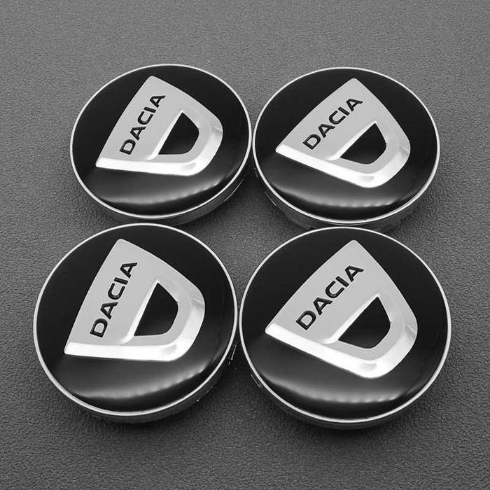 Centros/tampas de jante completos Dacia com 56 e 60 mm