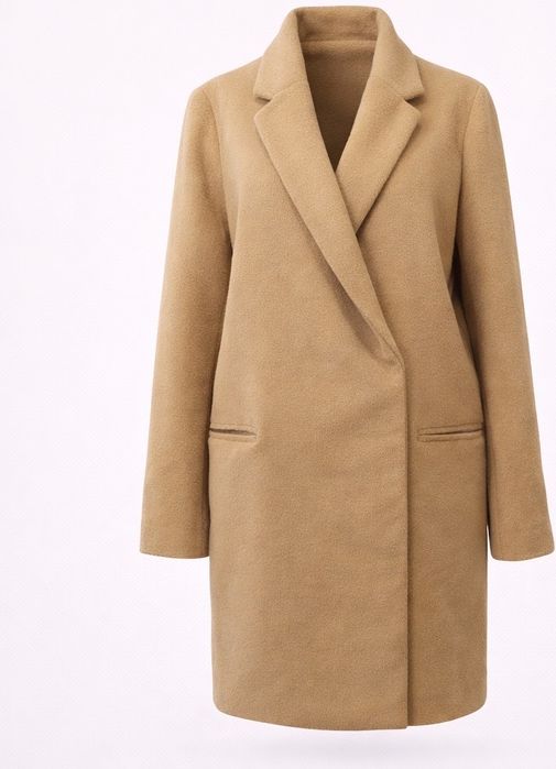 Elegancki płaszcz zimowy damski wełna ciepły brąz GAP r.M   C.T.