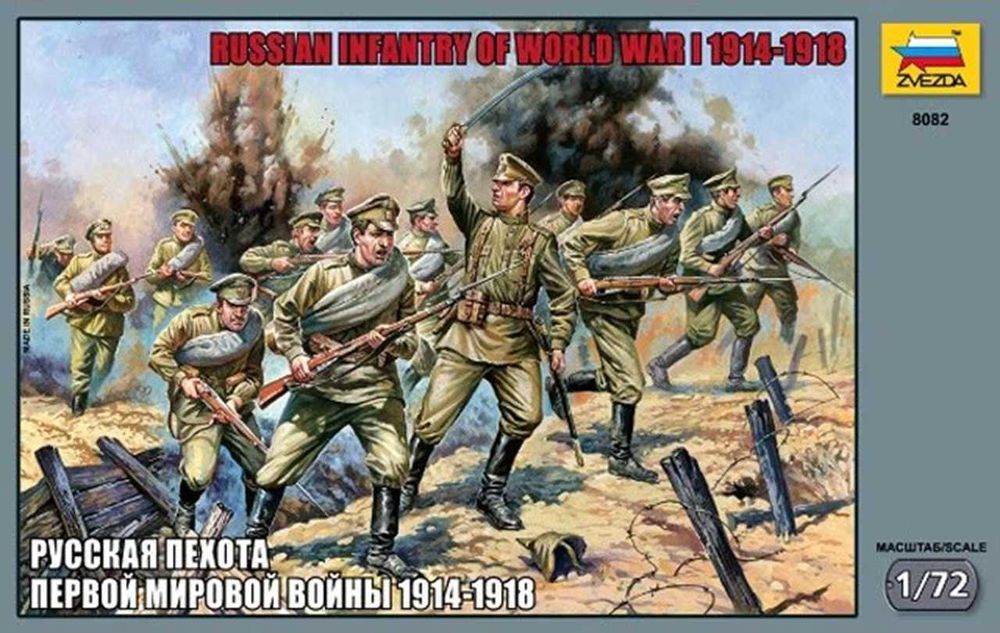 Modelismo WW I Russian Infantry, figuras Zvezda escala 1:72