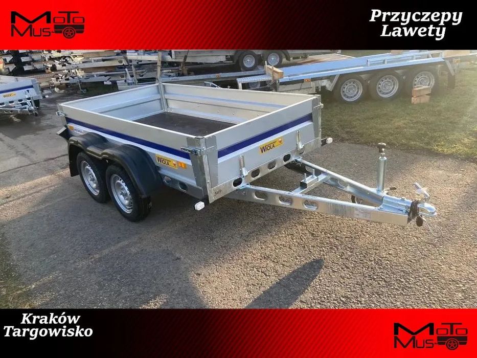 Wiola Przyczepa Wiola Krakus+ 252x132x38 2 osie spawana mocna rama DMC 750 kg  Nowa przyczepa Wiola 252x132x38 2 osie DMC 750kg Kraków dostawa