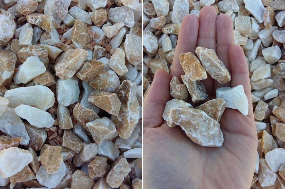 Grys Giallo Siena frakcja  16-32 złoty kamień ozdobny - worek 25 kg